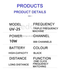 UV-25 di alta qualità 10W UHF VHF Dual Band Ptt Long Range Ham Wireless 10km Radio bidirezionale palmare Walkie Talkie 50 radioamatore