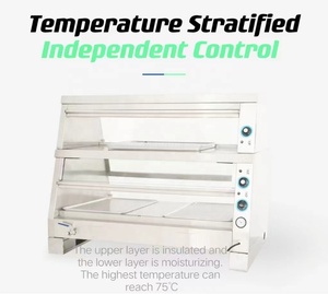 Vitrine professionnelle de vitrine de réchauffeur de nourriture électrique d'acier inoxydable pour la pâtisserie de pain de casse-croûte pour des magasins de casse-croûte - Product Image 6