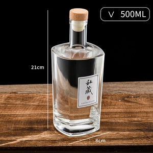 Chai thủy tinh đựng rượu 500ml 700ml 750ml, chai rượu rỗng dùng cho Tequila, Vodka, Brandy, Whiskey - Product Image 6