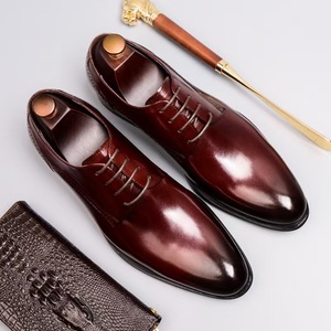 Chaussures Richelieu et Mocassins Classiques en Cuir de Vachette pour Hommes Britanniques, à Lacets, Tailles 37-48, Idéales pour Mariages et Réunions, avec Semelle en Caoutchouc et Maille Respirante - Product Image 6