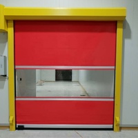 Volet roulant automatique de conception industrielle en PVC à grande vitesse de l'usine de Wuxi Porte commerciale rapide en tissu Porte en maille anti-insectes