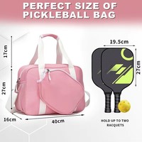 Sac de sport en polyester 30-40L pour raquettes de tennis et de pickleball avec compartiments à chaussures, équipement reconditionné