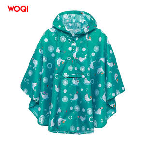 Poncho imperméable pour enfants Woqi, motif floral, vêtements de voyage imperméables pour enfants - Product Image 4