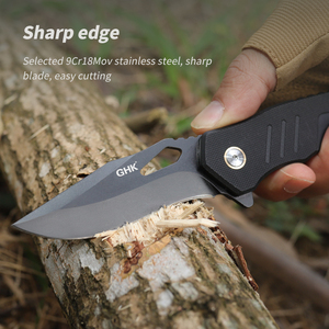 Gk Kl270 G10 xử lý 440 thép không gỉ Chiến Thuật Gấp Dao 20.5cm tổng thể Chiều dài kính ngắt cắm trại OEM tùy biến - Product Image 3
