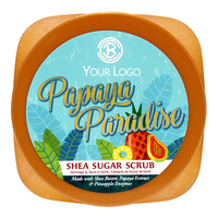 Vente en gros de rabais de fabricant de marque privée gommage corporel aux fruits nettoyage exfoliant en douceur guimauve mousse papaye gommage corporel