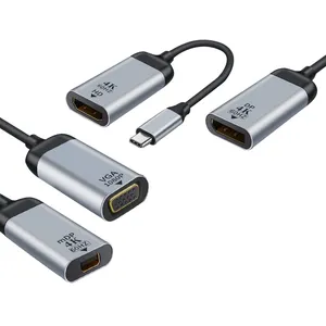 USB C محول إلى HDMI/VGA/USB 3.0/DP/البسيطة موانئ دبي/RJ45 محول متعددة USB-C الرقمية AV متعدد المنافذ محول