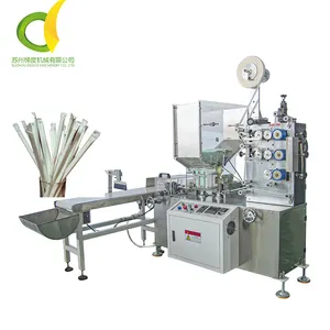 single drinking straw packing machine with printing 500pcs/min single row straw packing machine