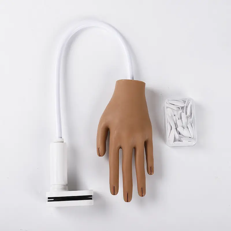 Novice-Herramientas de manicura de manos artificiales, para práctica de uñas postizas de silicona, para salón de manicura