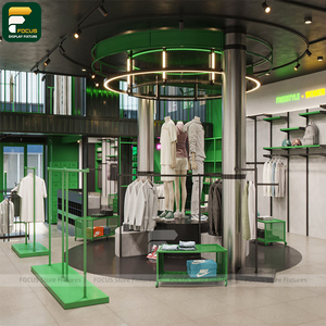 ชั้นวางเสื้อผ้าสำหรับร้านเสื้อผ้าหรูหราทันสมัย ตู้เก็บเสื้อผ้า แผงผนัง ตู้แคชเชียร์ - Product Image 1