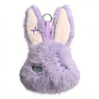 Nouveau Porte-clés Lapin en Peluche Créatif d'Halloween, Multicolore, Breloque de Sac, Poupée Style Griffe, Cadeau pour Machine à Pinces