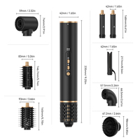Brosse Sèche-Cheveux 7-en-1 OEM avec Moteur AC Plasma (>110 000 tr/min) - Multi-Styler Peigne à Air Chaud et Brosse Coiffante Tout-en-un pour Usage Domestique