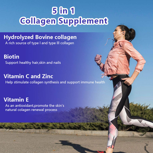 Cápsulas blandas de biotina de colágeno bovino hidrolizado con vitamina C, soporte antioxidante, elasticidad de la piel, nutrientes, tecnología liposomal - Product Image 6