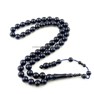 <span class=keywords><strong>Rosario</strong></span> Islamico Grigio Scuro, Perline Musulmane all'Ingrosso, Tesbih in Resina Bakelite Russa Baltica Effetto Ambra - Product Image 5