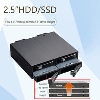 Rack de serveur de stockage 4 baies de haute qualité pour PC de bureau Boîtier de disque dur SATA 2.5 pouces Rack mobile Hdd 15mm échangeable à chaud