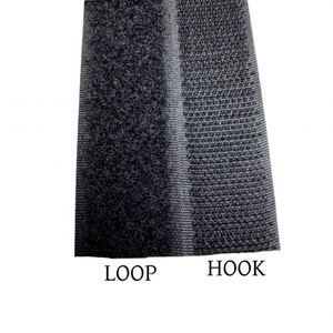 25MM Black Customized Elastic Self-Adhesive Hook and Loop Sustainable <b>Magic</b> Tape for Garments - Product Image 4