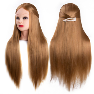 Đầu Mannequin tập làm tóc, tạo kiểu tóc tết, cắt tóc <span class=keywords><strong>b</strong></span>ằng tóc tổng hợp chuyên nghiệp dành cho thợ cắt tóc - Product Image 1