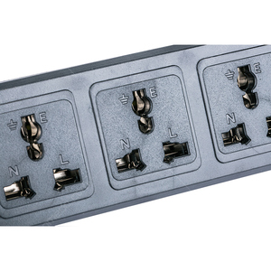 8 Way National Standard PDU Power Strip 1U Rack Mount <b>3</b>-<b>Pin</b> CN <b>Socket</b> 10A 250V with Lighted Master Switch - Product Image 4