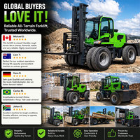 Chariot élévateur tout-terrain 4x4 Weichai CE Euro 5 ISO 3m EPA, manutentionneur à fourche, nouvelle performance, outil fiable pour une levée efficace