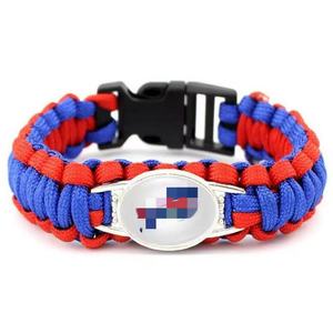 Grosir Gelang Kulit Kepang Retro Tim Olahraga AS Multi-lapis Tahan Sobek Cetak Sublimasi Acara Promosi Paduan Logam Perunggu - Product Image 4