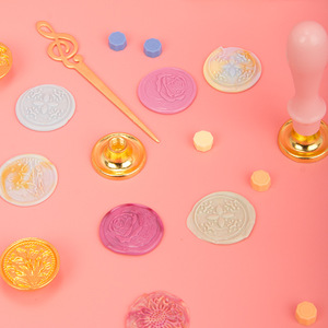 Boîte de rangement personnalisable à 15 compartiments pour tampons de cire à cacheter, en alliage de zinc durable, motifs rétro créatifs, pour loisirs créatifs - Product Image 2