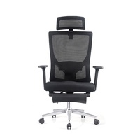 Chaise pivotante confortable, mobilier de bureau ergonomique avec repose-pieds rétractable