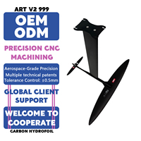 2026 AXIS ART V2 999 Aluminium Carbone Noir Hydrofoil Windsurf Aile à Haut Rapport de Hauteur-Longueur 1038cm² Planche Efoil Glide Pump pour Sports Nautiques et Surf