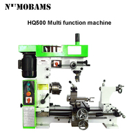 NUMOBAMS HQ500 Combo horizontal 3 en 1 : tour, fraiseuse et perceuse, machine combinée de tournage, fraisage et perçage