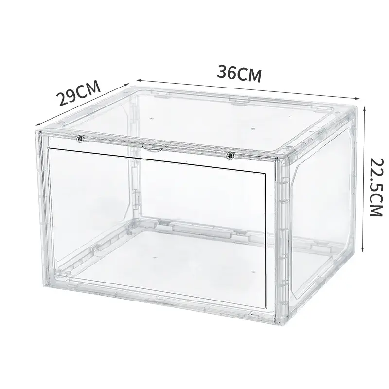 Multi-Function Flip Clear Transparent Drawer Case Plastic Clear Shoe Boxes for Your Shoes