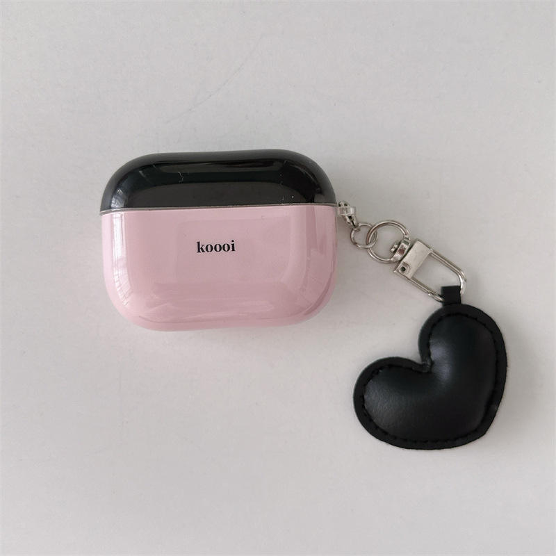 Black Solid Color Heart Pendant