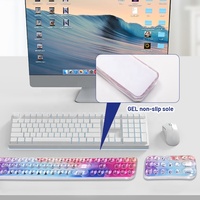 Tapis de souris personnalisé pour clavier numérique, forme irrégulière, en gel transparent, résistant à l'eau, repose-poignets de jeu, changement de couleur progressif