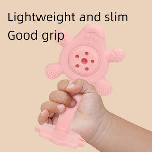 OEM ODM prix usine mignon fleur forme violet de qualité alimentaire silicone liquide jouet de dentition anneau de dentition jouet de dentition - Product Image 5