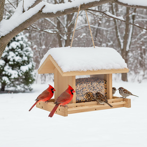 Nichoir en bois brut en gros, écologique, en pin naturel, pour la peinture, le bricolage, la décoration de jardin, nid d'<span class=keywords><strong>oiseau</strong></span> - Product Image 1
