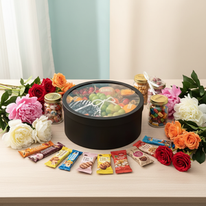 Boîte à fleurs ronde transparente imperméable haut de gamme, ensemble classique de 2 avec corde, boîte <span class=keywords><strong>cadeau</strong></span> pour fruits - Product Image 6