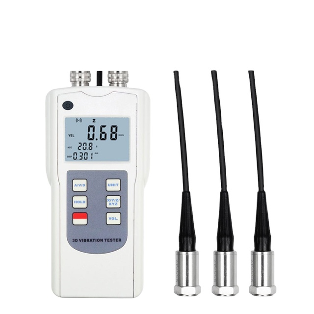 AV-160D-3 Digital Vibration Tester Three Channel Vibration Meter Gauge