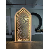 BJ250080-20 Luckygoods Lumière LED blanche en PVC, toile de fond de scène de mariage de luxe, arche de fond en PVC LED simple, décorations de mariage