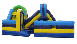 어린이를위한 조이라이즈 블루 풍선 장애물 코스 콤보-PVC 소재 1000KG 용량 7x6x3.6m 크기 - Product Image 2
