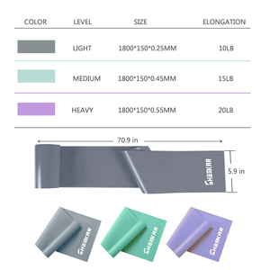 Sản Phẩm Chứng Khoán Bán Buôn Giảm Giá Tốt Nhất 1800Mm Dài Phòng Tập Thể Dục Làm Việc Ban Nhạc Cao Su Ban Nhạc Tập Thể Dục Yoga Kháng Latex Ban Nhạc Phẳng - Product Image 2