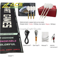 Machine à fléchettes professionnelle ACS avec écran 15,6 pouces, en alliage métallique, 100-240V, pour 4 joueurs, avec effets lumineux clignotants et sonores, personnalisable