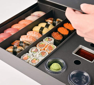 Luxury Custom Sushi Gift <b>Box</b> with with Sauce Compartments and Magnetic Lid for Takeaway Packaging - Product Image 1