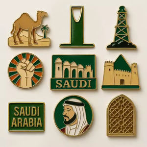 Pegatina para Teléfono con Bandera de Arabia Saudita, en Metal Fundido a Presión, Impresa con Serigrafía UV y Esmalte Suave, Gran Venta - Product Image 4