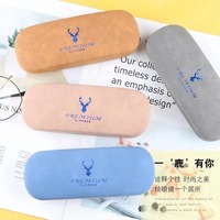 MK2310121 Vente en Gros Étui à Lunettes Pliant Rond en Métal et Lin Grand Format Mode avec Logo Personnalisé, Étui Créatif Prêt à l'Emploi