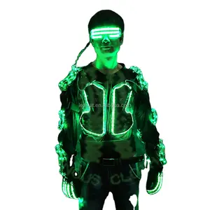 高品质 Led 服装激光 LED 照明套装装甲 Tron 传统发光服装为夜总会舞台派对表演