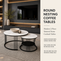 Table basse de balcon de style nordique avec plateau en pierre et base en métal, petite table d'appoint pour salon, table basse moderne
