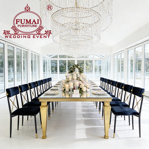 Luxury Banquet Hall <b>Gold</b> Stainless Steel Wedding <b>Table</b> for Events - Product Image 2