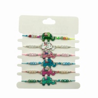 Bracelets à breloques en plastique en forme de gecko multicolore Bracelets élégants Souvenirs