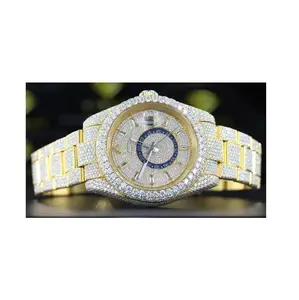 남성을위한 힙합 스타일의 럭셔리 모던 디자인 다이아몬드 시계 인도에서 저렴한 가격으로 제공