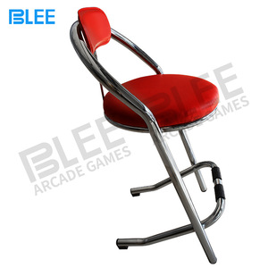 เก้าอี้อาร์เคดบลี เบาะหนังสีแดง โครงเหล็กสแตนเลส สูง 55 ซม. เก้าอี้เกมมิ่ง - Product Image 2