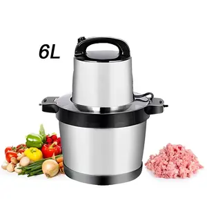 6L1000W Electric Meat Grinder Stainless Steel Chopper Meat Mincer Blender Machine for Kitchen Food Processor Mixer 220V