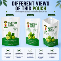 Herbruikbare plastic stand-up zip pouch, voedselveilig, vochtbestendig, voor jujubes, gedroogde groene dadels en gedroogd fruit.