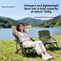 Silla Plegable Portátil para Exteriores, Silla de Pesca con Respaldo, para Picnic, Camping, Ocio, Taburete Bajo de Tela Oxford y Carbono